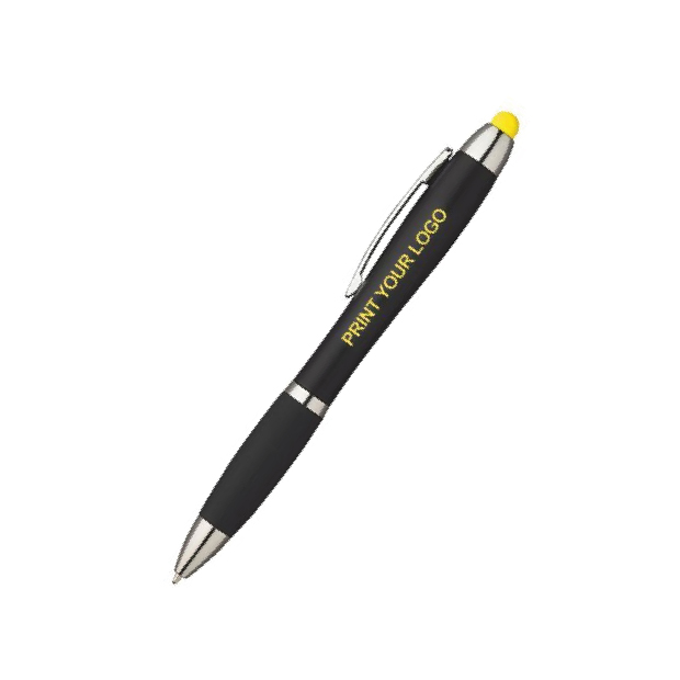 La penna a sfera Neon con led a scatto rotante, progettata per la marcatura laser, personalizzabile con il proprio logo, che verrà retroilluminato.